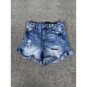 Kendall + Kylie Denim Shorts Juniors 3/26 Blue Icon Short Distressed Cutoff